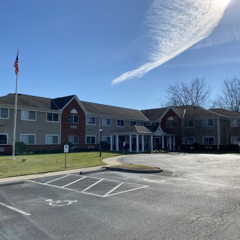 parking lot view of Garrison Place building